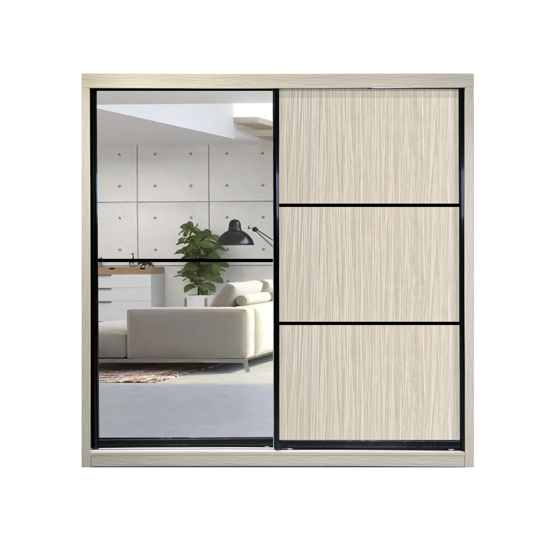 Daisy AntiJump Sliding Door Wardrobe Bahagia Furniture Gallery