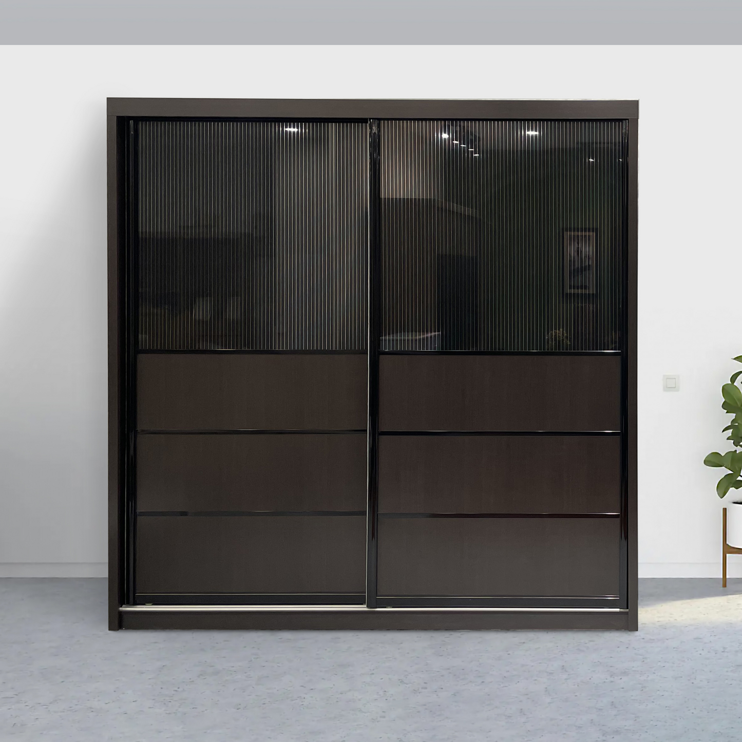 Malix Anti-Jump Sliding Door Wardrobe