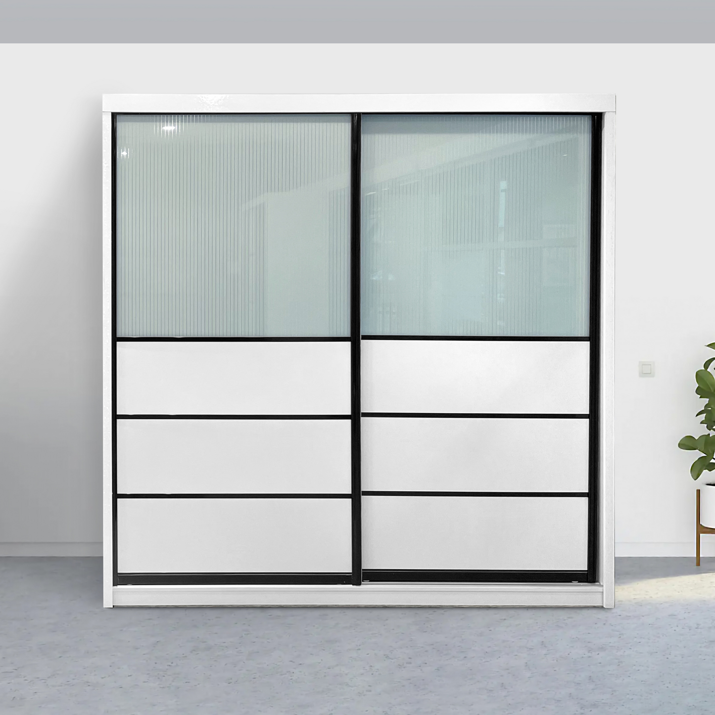Malix Anti-Jump Sliding Door Wardrobe
