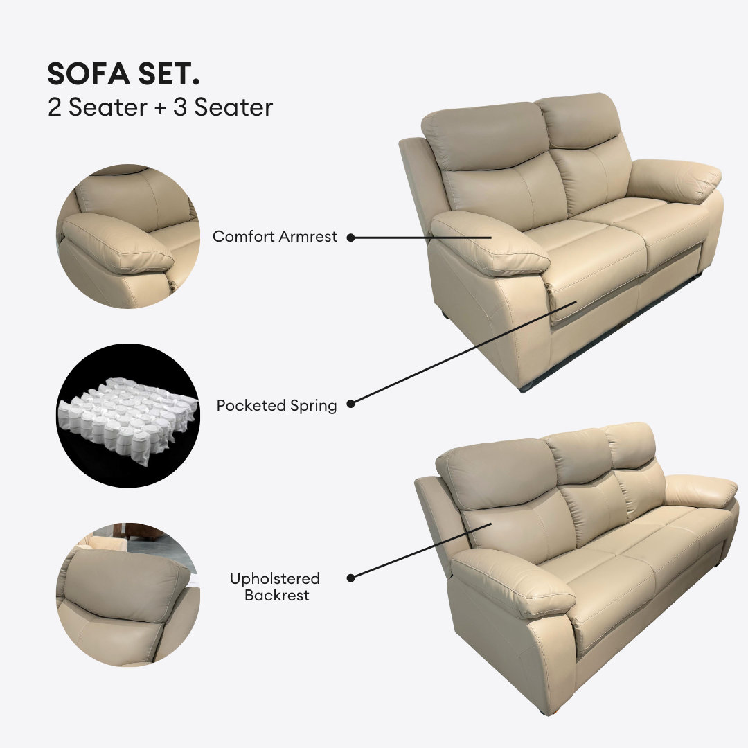 Deluxe 1+2+3 Seater Sofa Set
