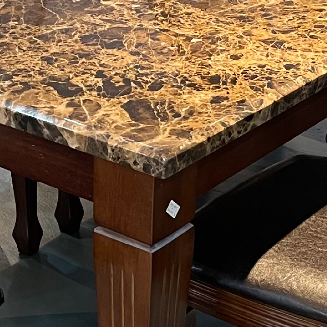 Bimba Brown Marble Dining set 1+8