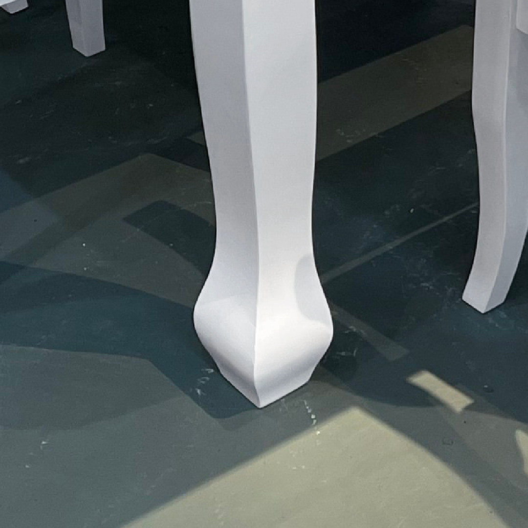 Miko White Marble Dining set 1+8