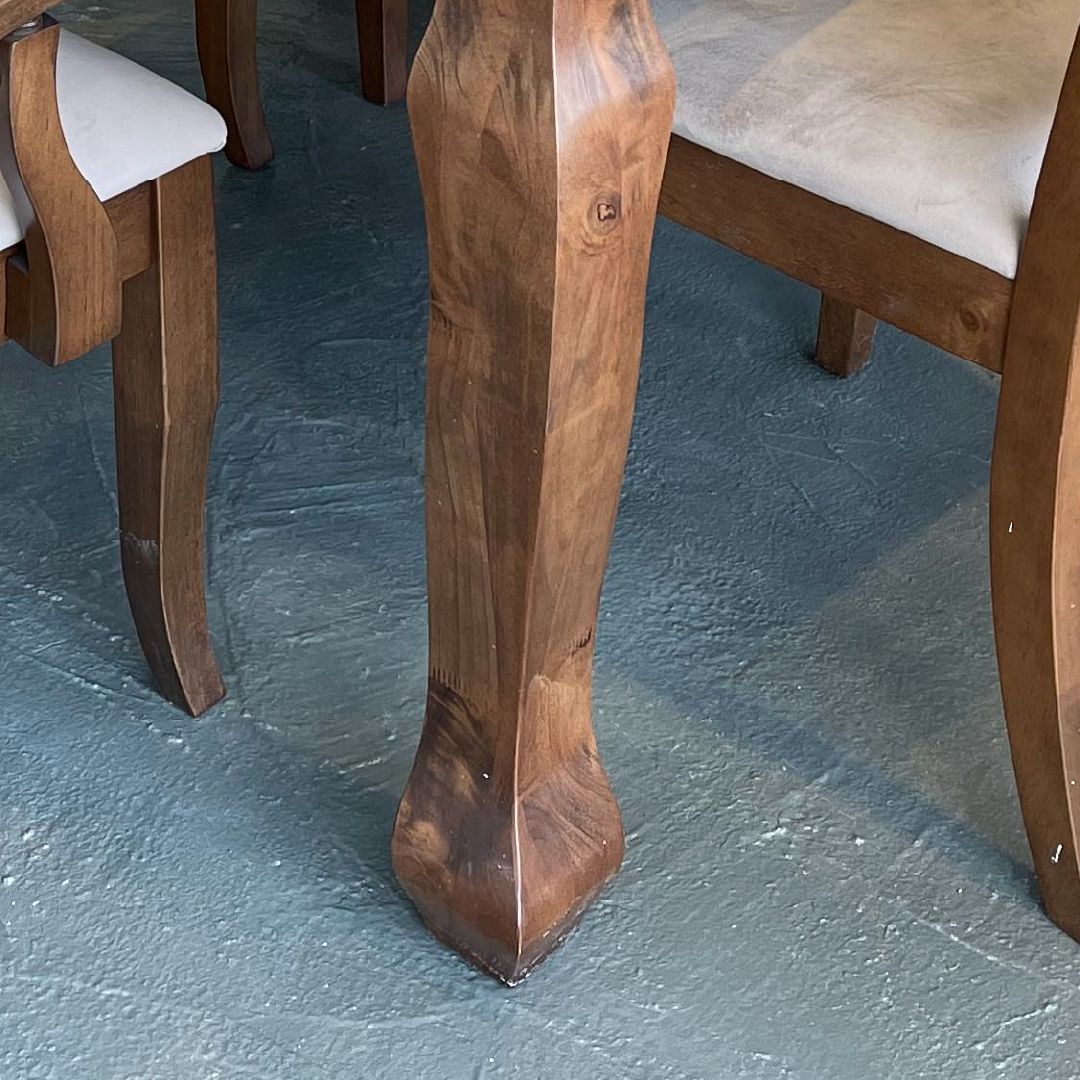 Miko Brown Marble Dining set 1+8