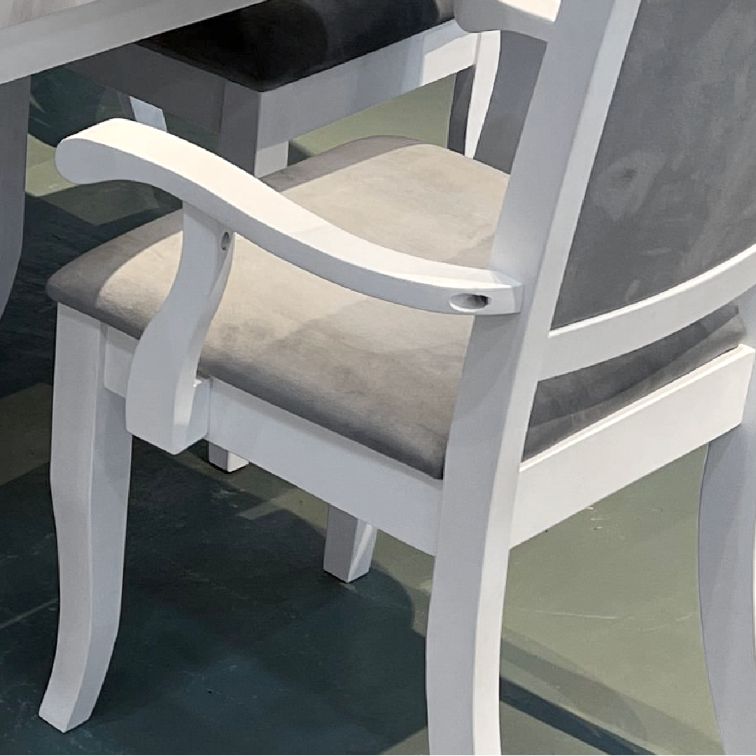 Miko White Marble Dining set 1+8