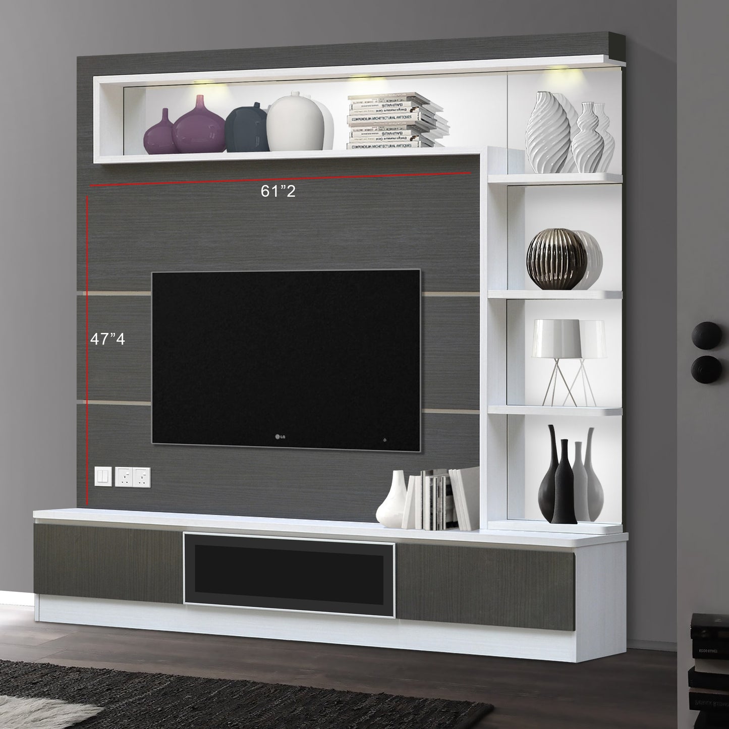 Moka 6.5ft TV cabinet