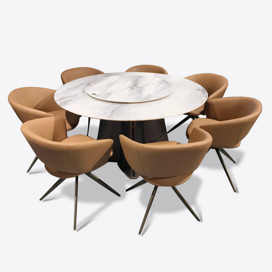 Ellis Round Marble Dining Set