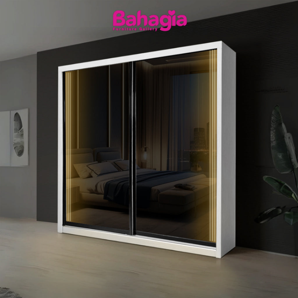 Vaten LED light Anti-Jump Sliding Doors Wardrobe