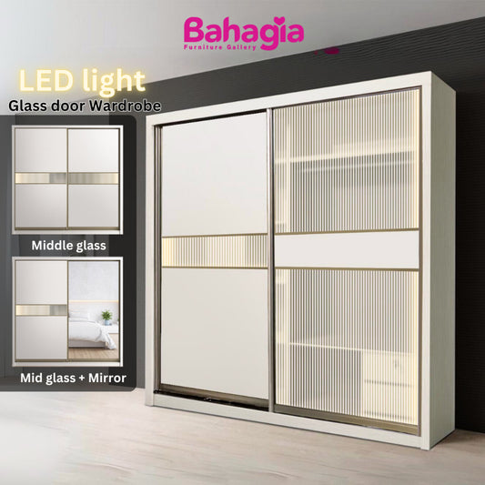 Kolva LED light Anti-Jump Sliding Doors Wardrobe