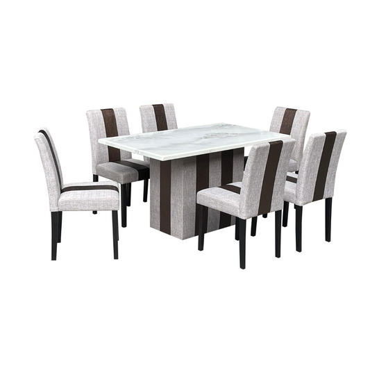 Palazzo Marble Dining Set 1+6
