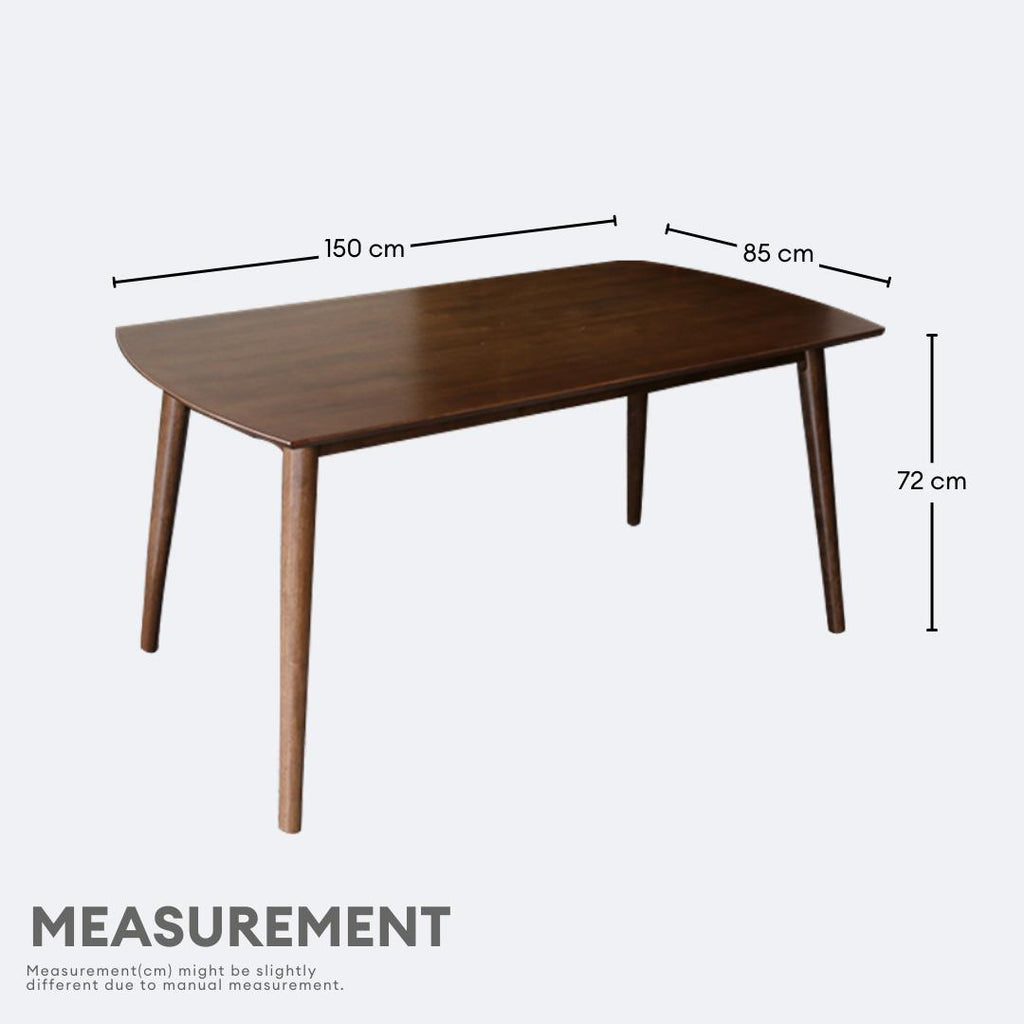 Lomon 6s Solid Rubberwood Dining Set | B18-133