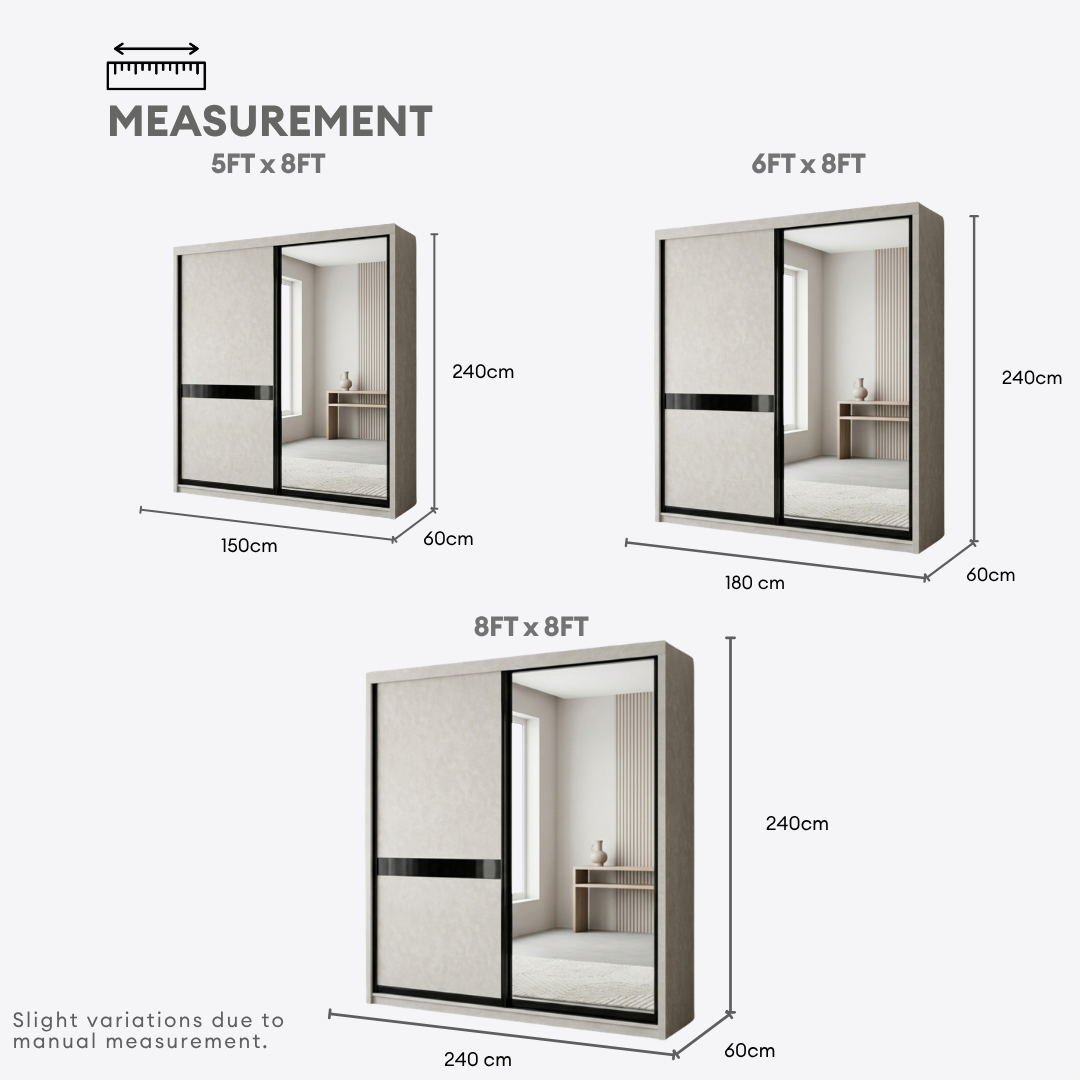Eugene 5/6/8 x 8ft Wardrobe | B22-67