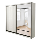 Mason 6/8x8ft Wardrobe - Half Mirror Door | 131-19