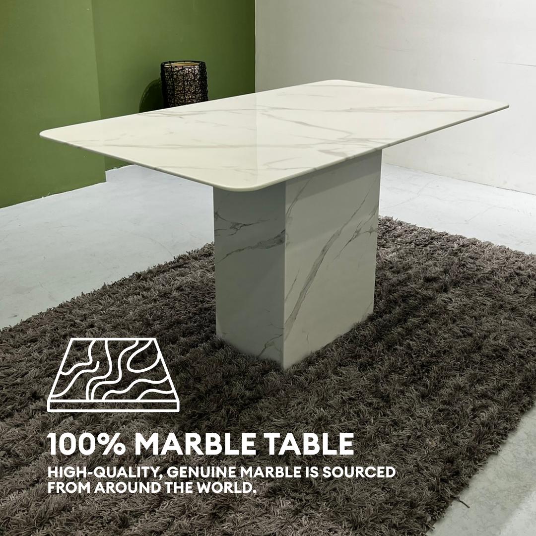 Linea 6s Marble Dining Set | B 96-16