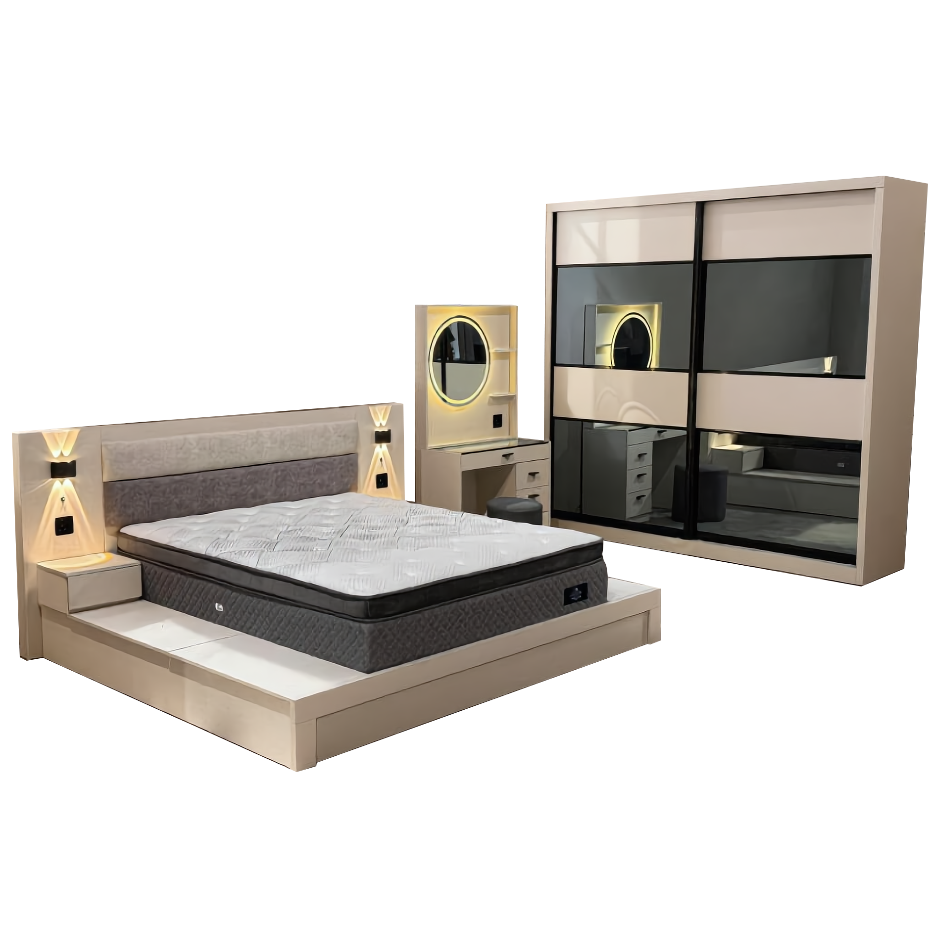 Tatami Bedroom Set of 5 - 8/6x8ft | 131-31 + 131-22