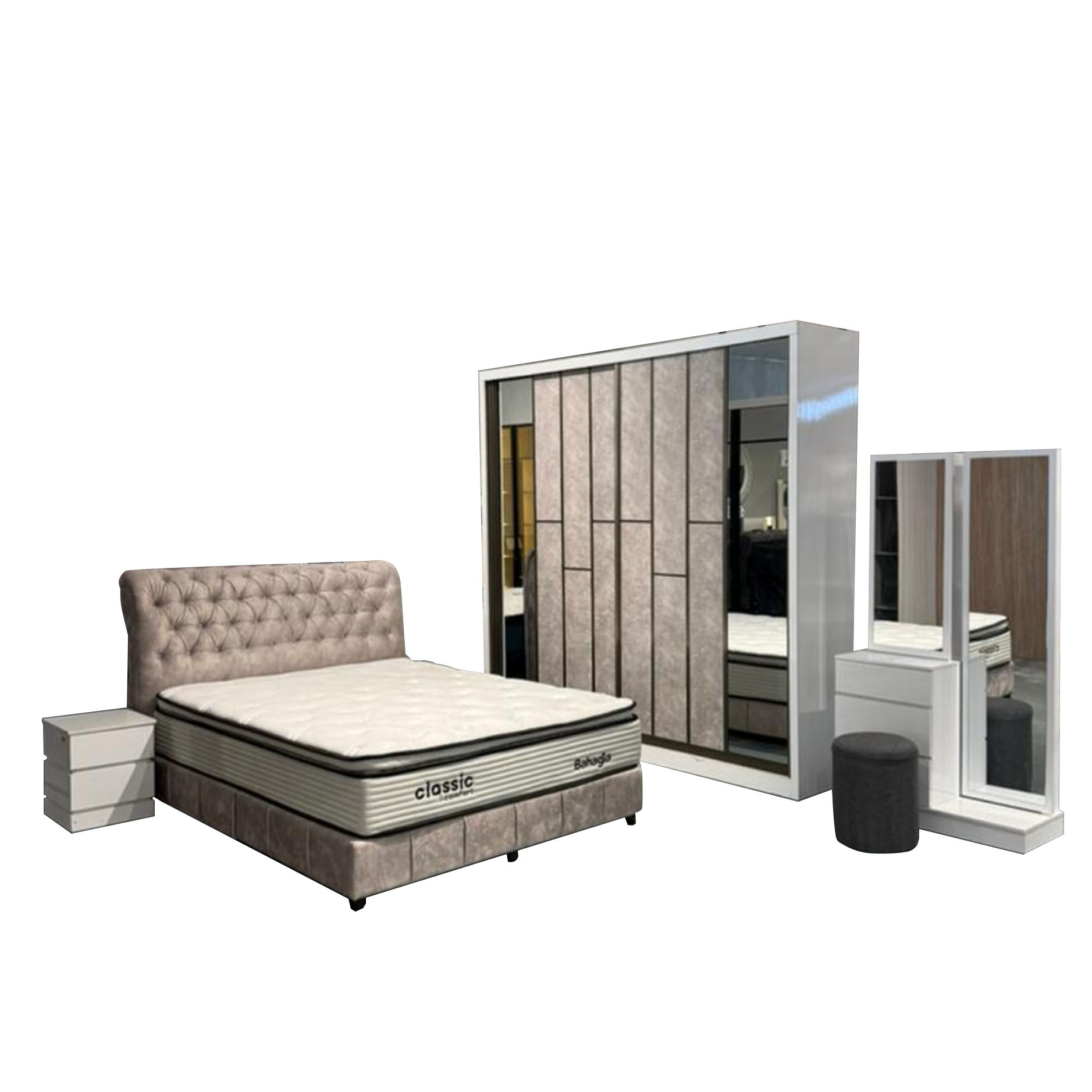 Diamond Bedroom Set of 5 - 6/8x8ft | 131-21 + 141-08