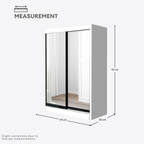 Nolan 4x6ft Full Mirror Wardrobe | 140-02