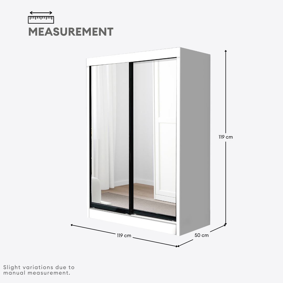 Nolan 4x6ft Full Mirror Wardrobe | 140-02