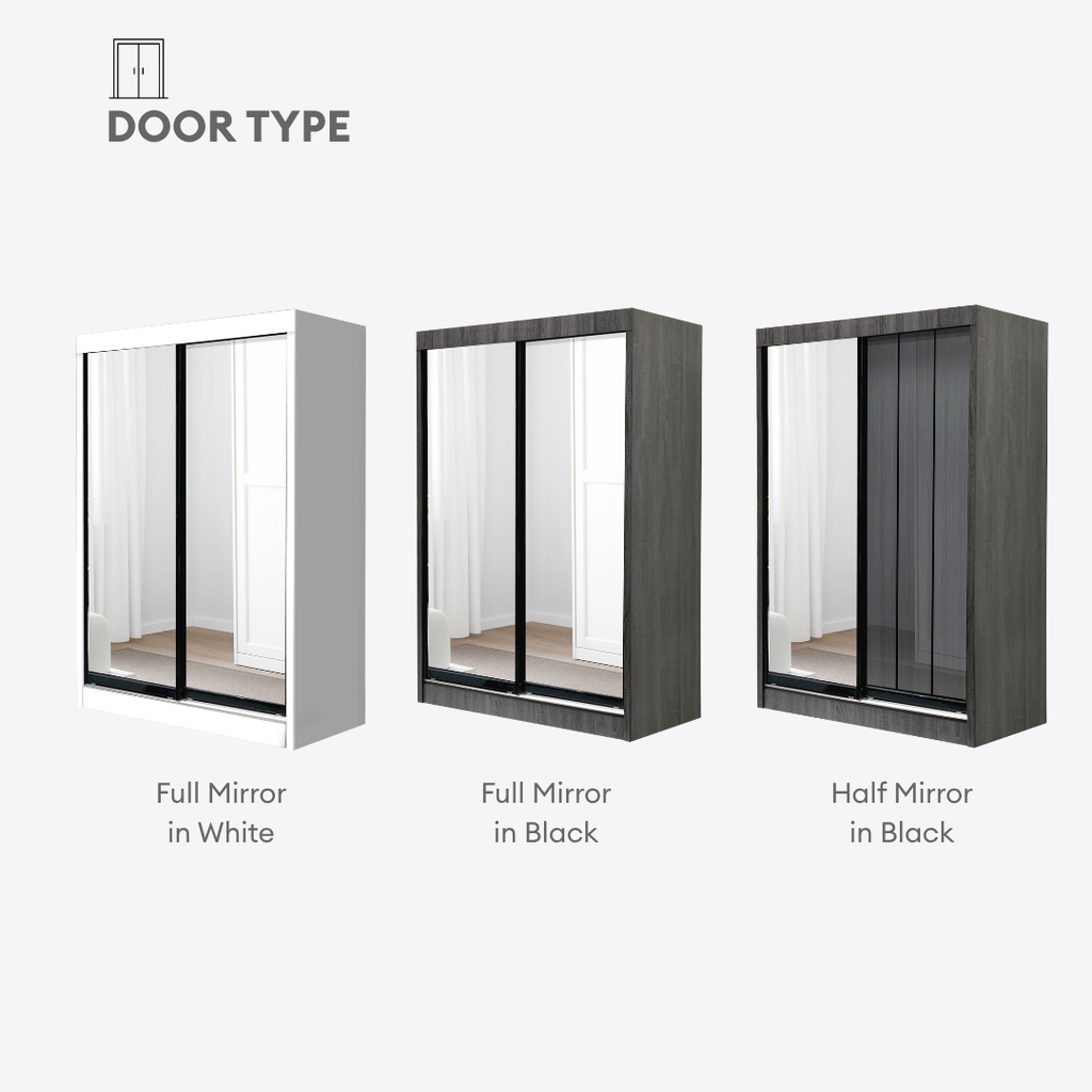 Nolan 4x6ft Full Mirror Wardrobe | 140-02