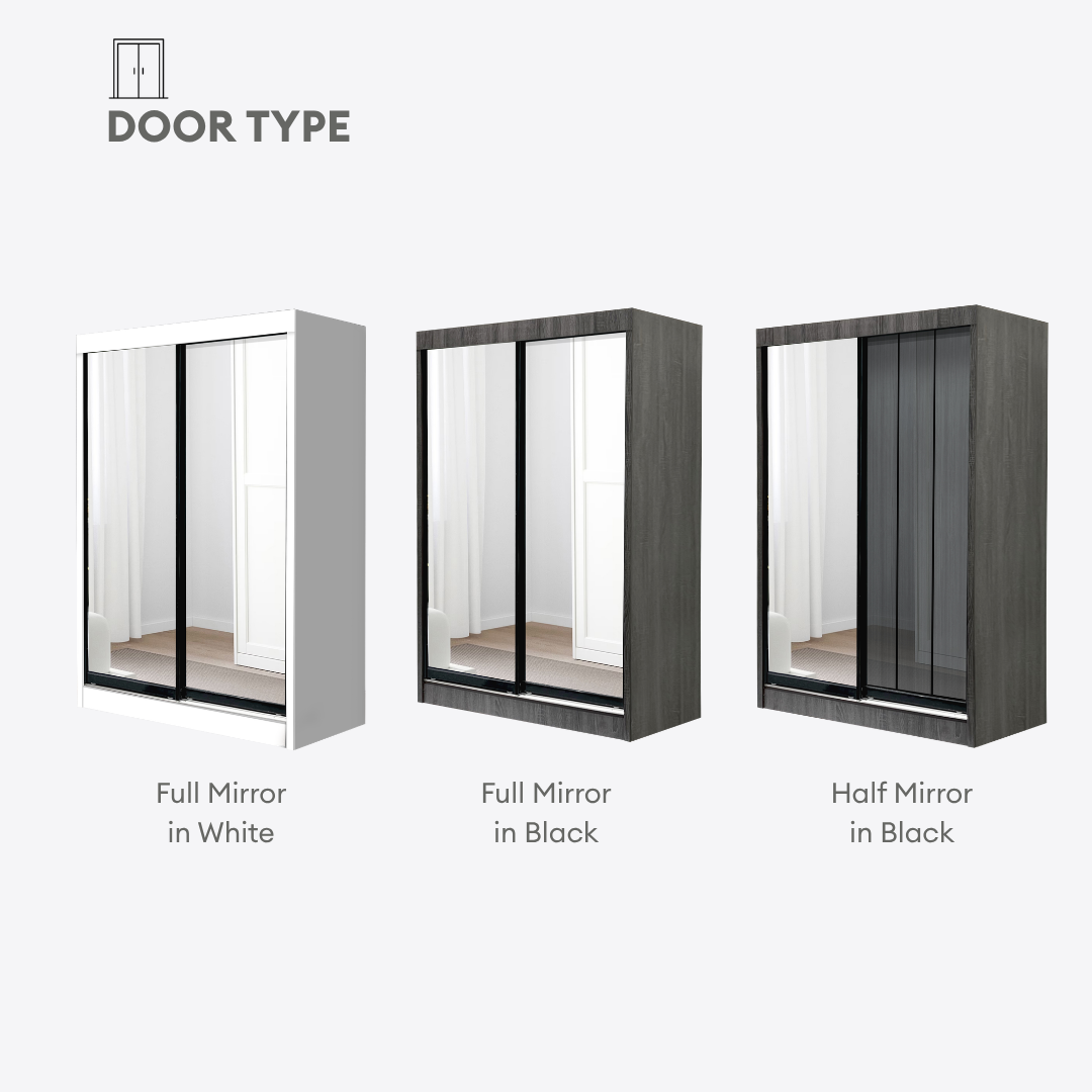 Nolan 4x6ft Full Mirror Wardrobe | 140-02