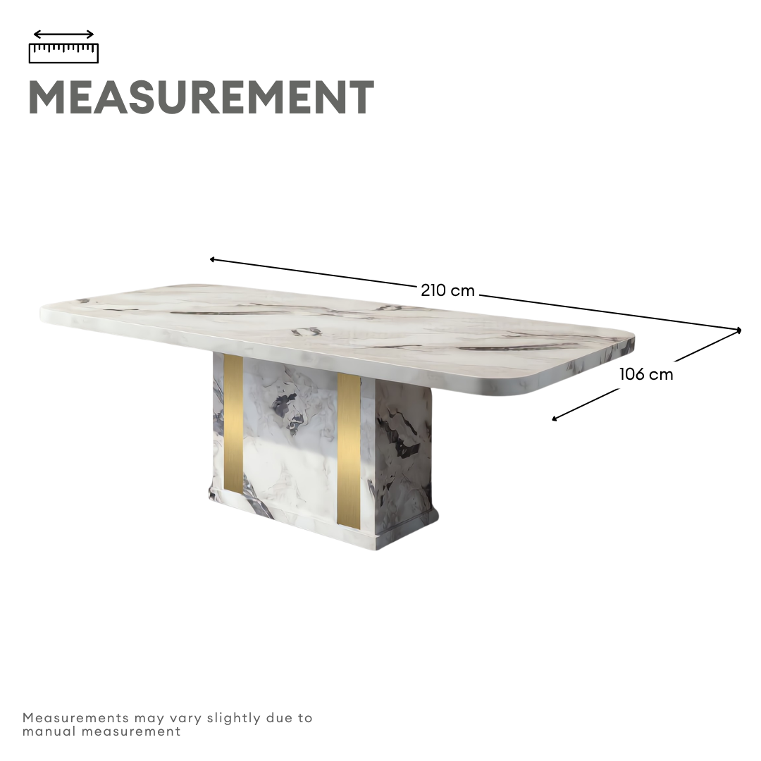 Lucinda 8s Marble Dining Set | 160-07