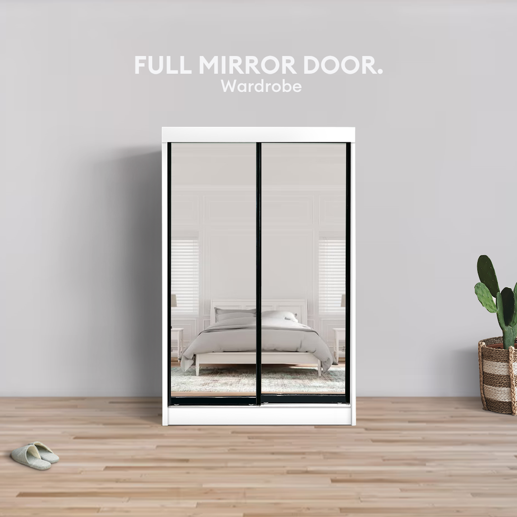 Noura 4x6ft Full Mirror Wardrobe | 140-06