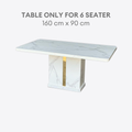 Nerissa Marble Dining Table - 6/8s | 156-56
