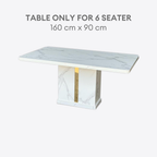 Nerissa Marble Dining Table - 6/8s | 156-56