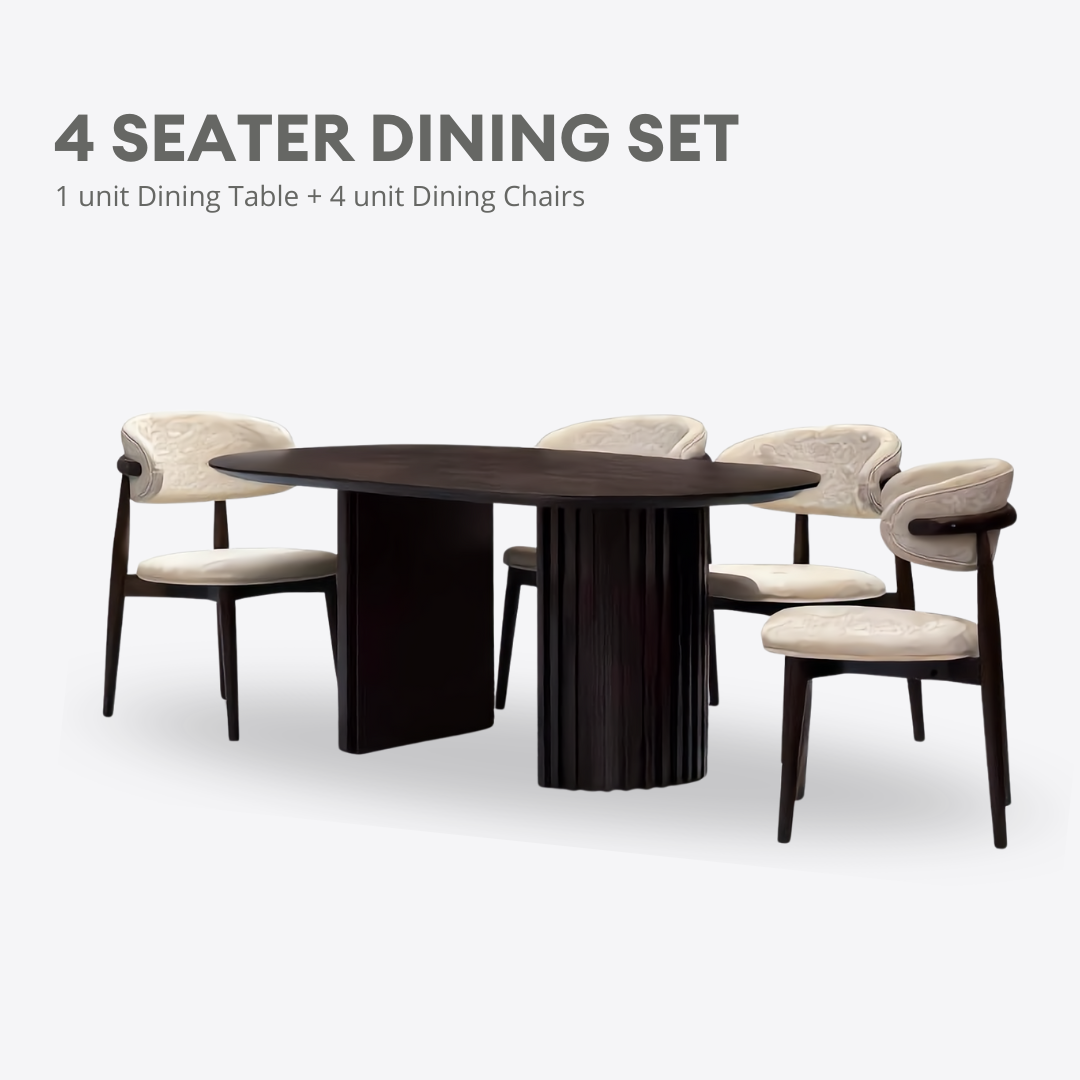 Wooden 4/6s Muji Dining Set | B 126-15