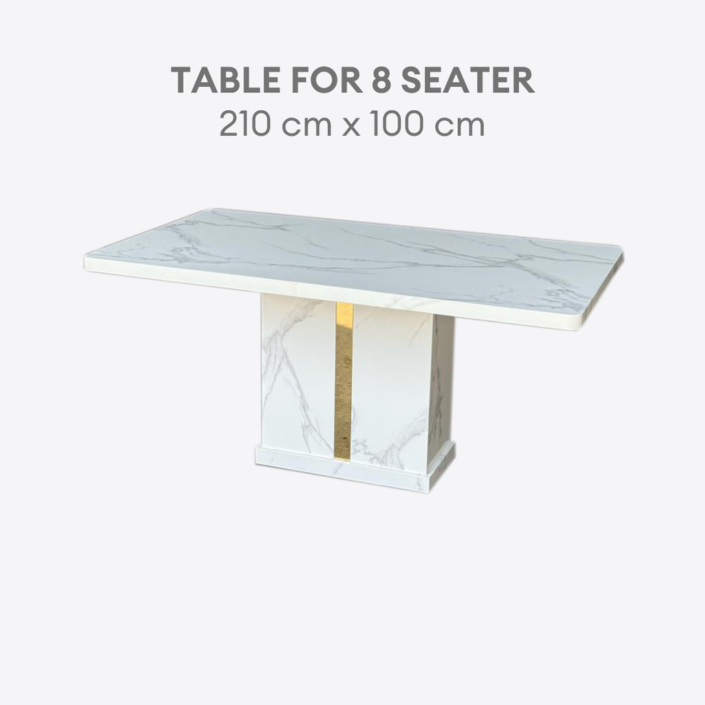 Nerissa Marble Dining Table - 6/8s | 156-56