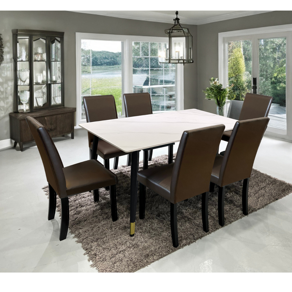 Edrich 6s Sintered Stone Dining Set | 160-01