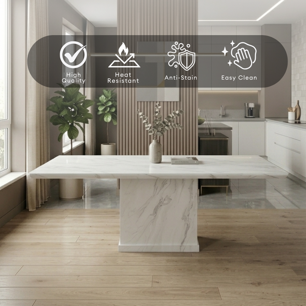 Nouveau Marble Dining Table - 6/8s | 156-50 /60