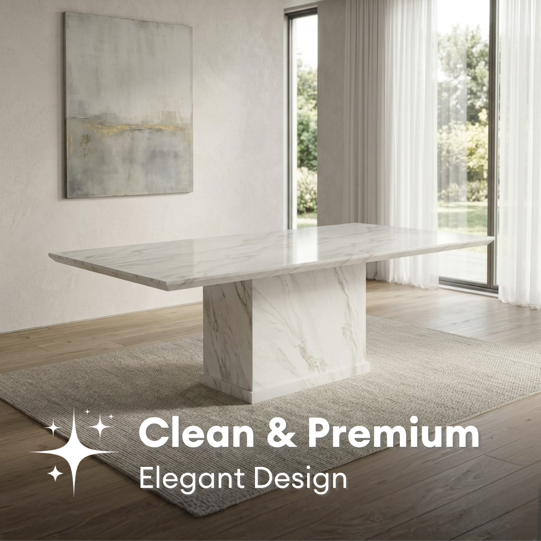 Nouveau Marble Dining Table - 6/8s | 156-50 /60