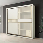 Benjamin 8/6/5x8ft LED light Wardrobe - 1 Board + 1 Glass | B22-79 / 140-28