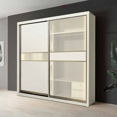 Benjamin 8/6/5x8ft LED light Wardrobe - 1 Board + 1 Glass | B22-79 / 140-28