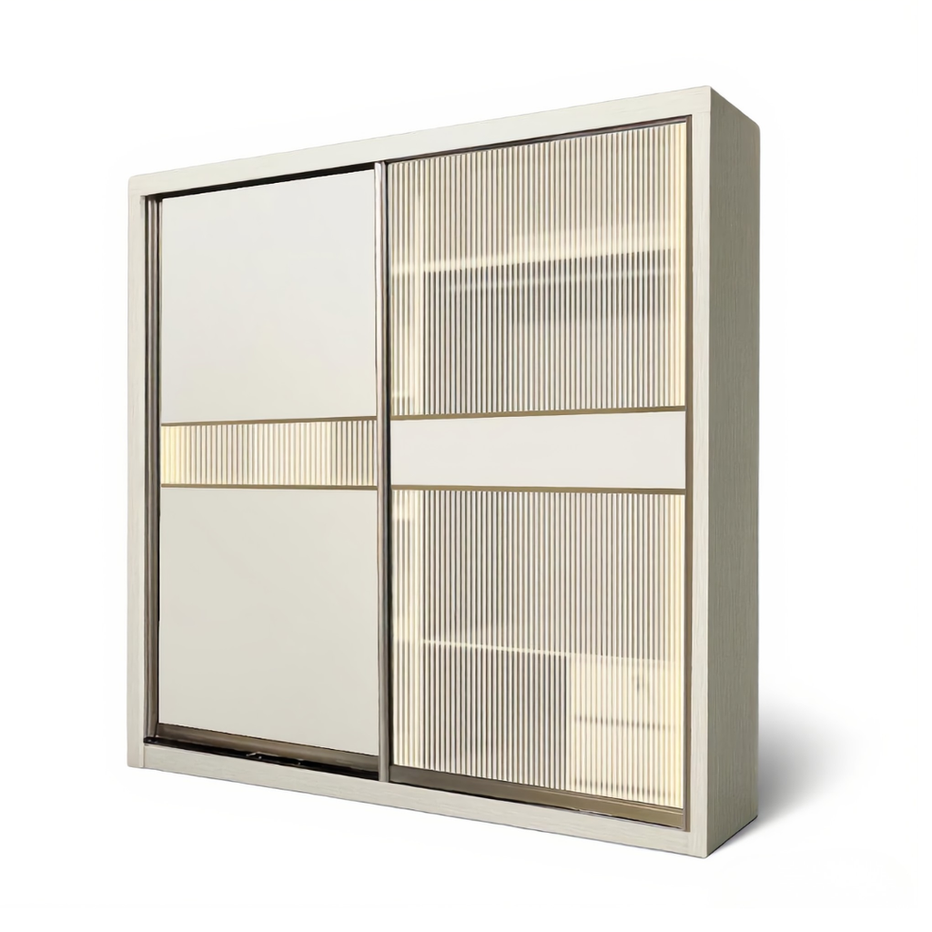 Benjamin 8/6/5x8ft LED light Wardrobe - 1 Board + 1 Glass | B22-79 / 140-28