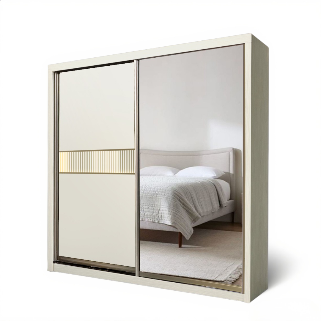 Benjamin 8/6/5x8ft LED light Wardrobe - 1Board + 1Mirror | B22-85 / 140-28