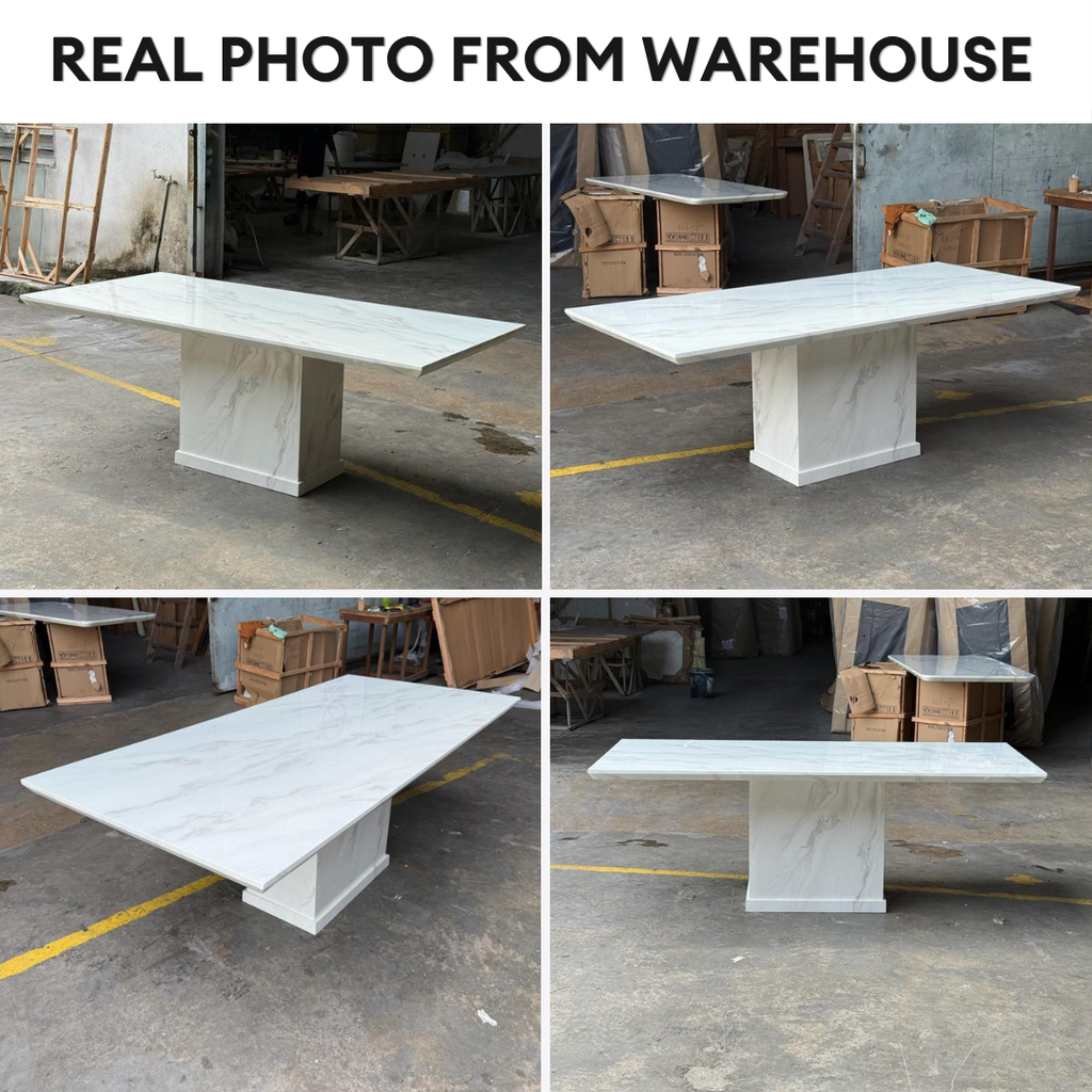 Nouveau Marble Dining Table - 6/8s | 156-50 /60
