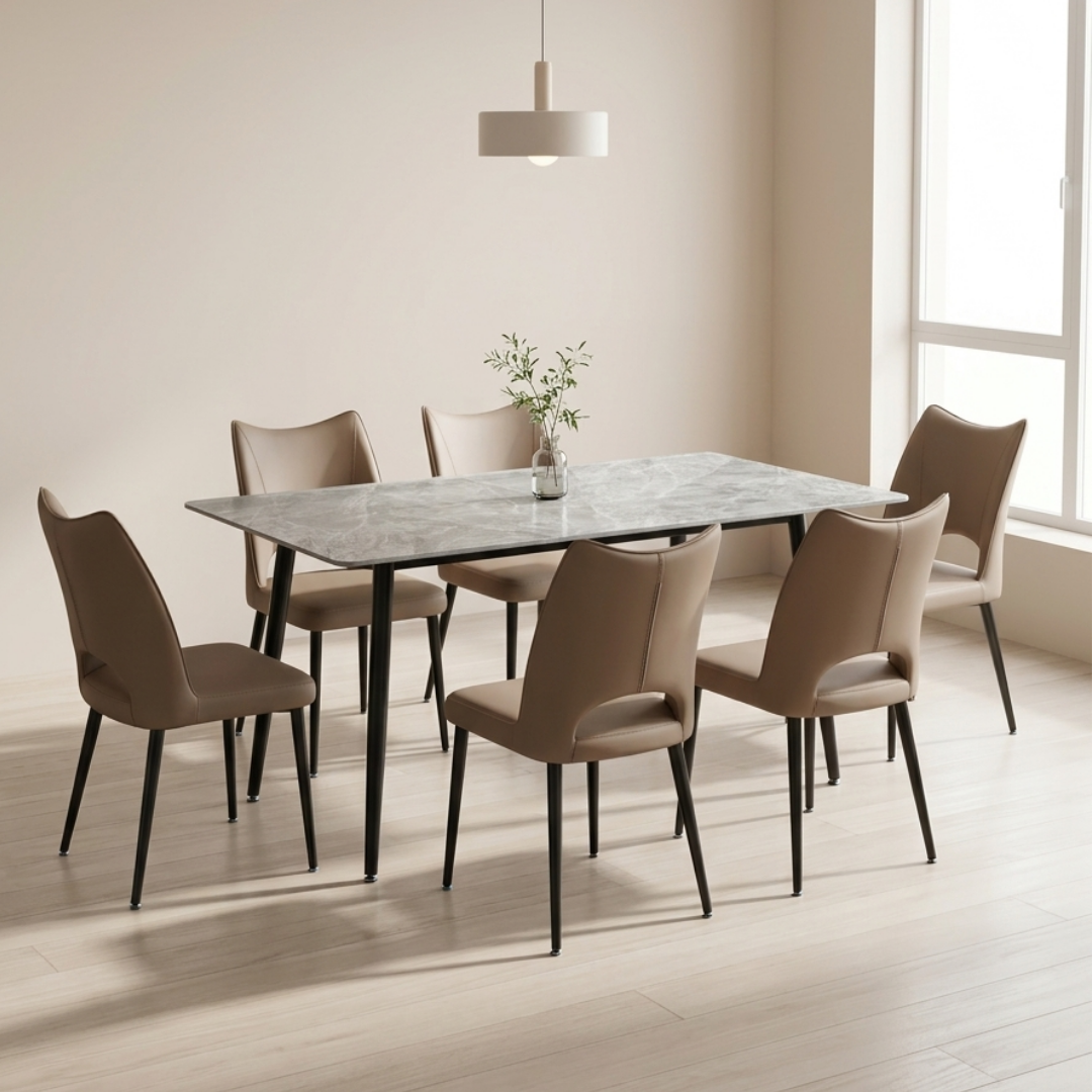 Estelle 6s Sintered Stone Dining Set | TJ04 + 161 DT