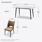 Estelle 6s Sintered Stone Dining Set | TJ04 + 161 DT