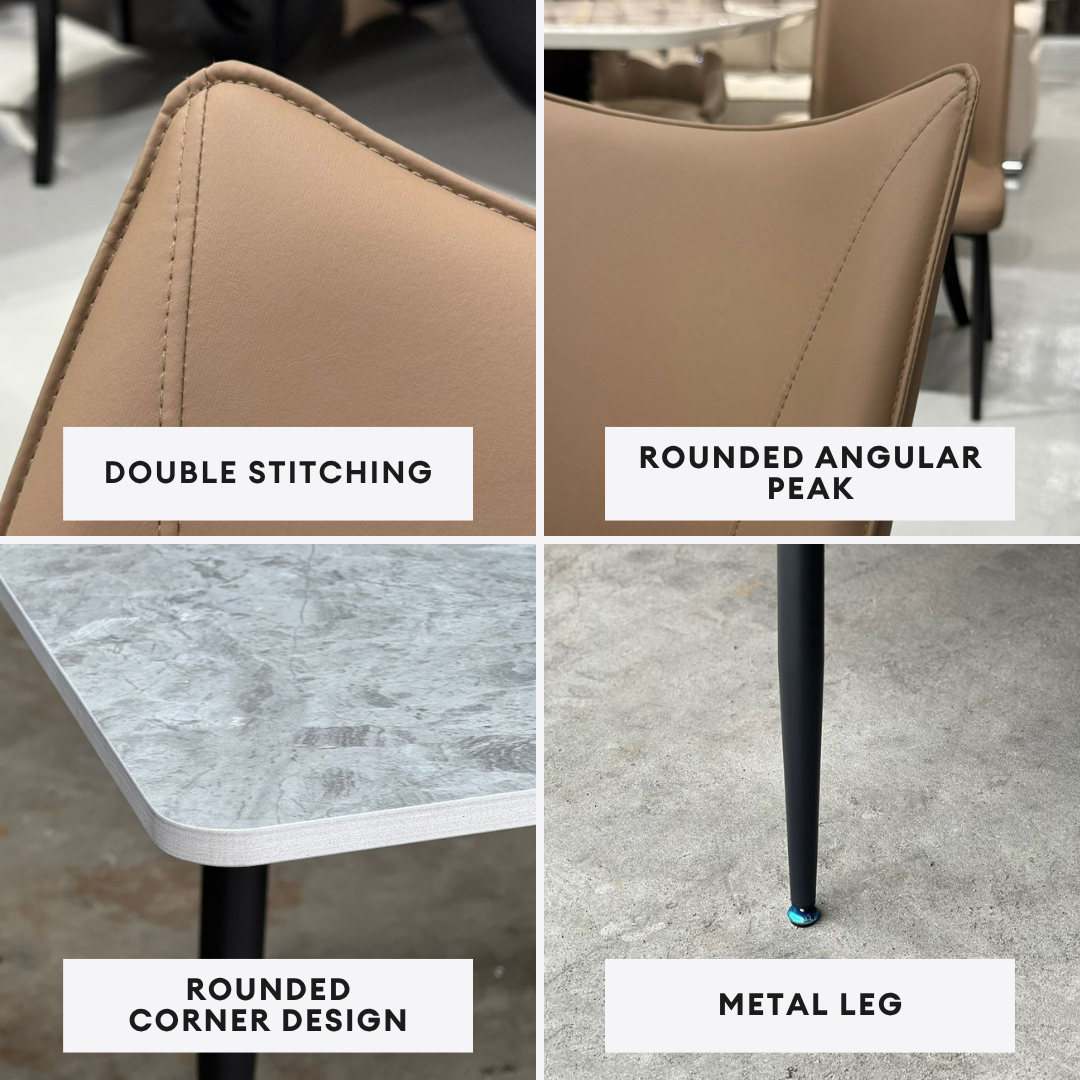 Estelle 6s Sintered Stone Dining Set | TJ04 + 161 DT