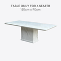 Nouveau Marble Dining Table - 6/8s | 156-50 /60