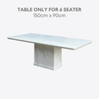 Nouveau Marble Dining Table - 6/8s | 156-50 /60