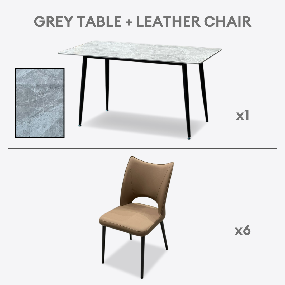 Estelle 6s Sintered Stone Dining Set | TJ04 + 161 DT