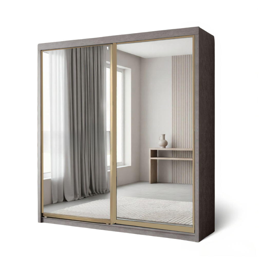 Brandon 8/6/5x8ft Wardrobe - Full Mirror Door | B 140-33