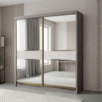 Brandon 8/6/5x8ft Wardrobe - Full Mirror + Velvet | B 140-37