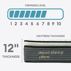 Nano Sleep Plus -  12" Mattress