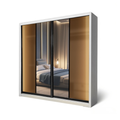 Bronza 8/6/5x8ft LED light Wardrobe - Bronza+Mirror | B 22-72 / 140-21