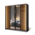 Bronza Noir 8/6/5x8ft LED light Wardrobe - Monsa+Mirror | 140-21 New