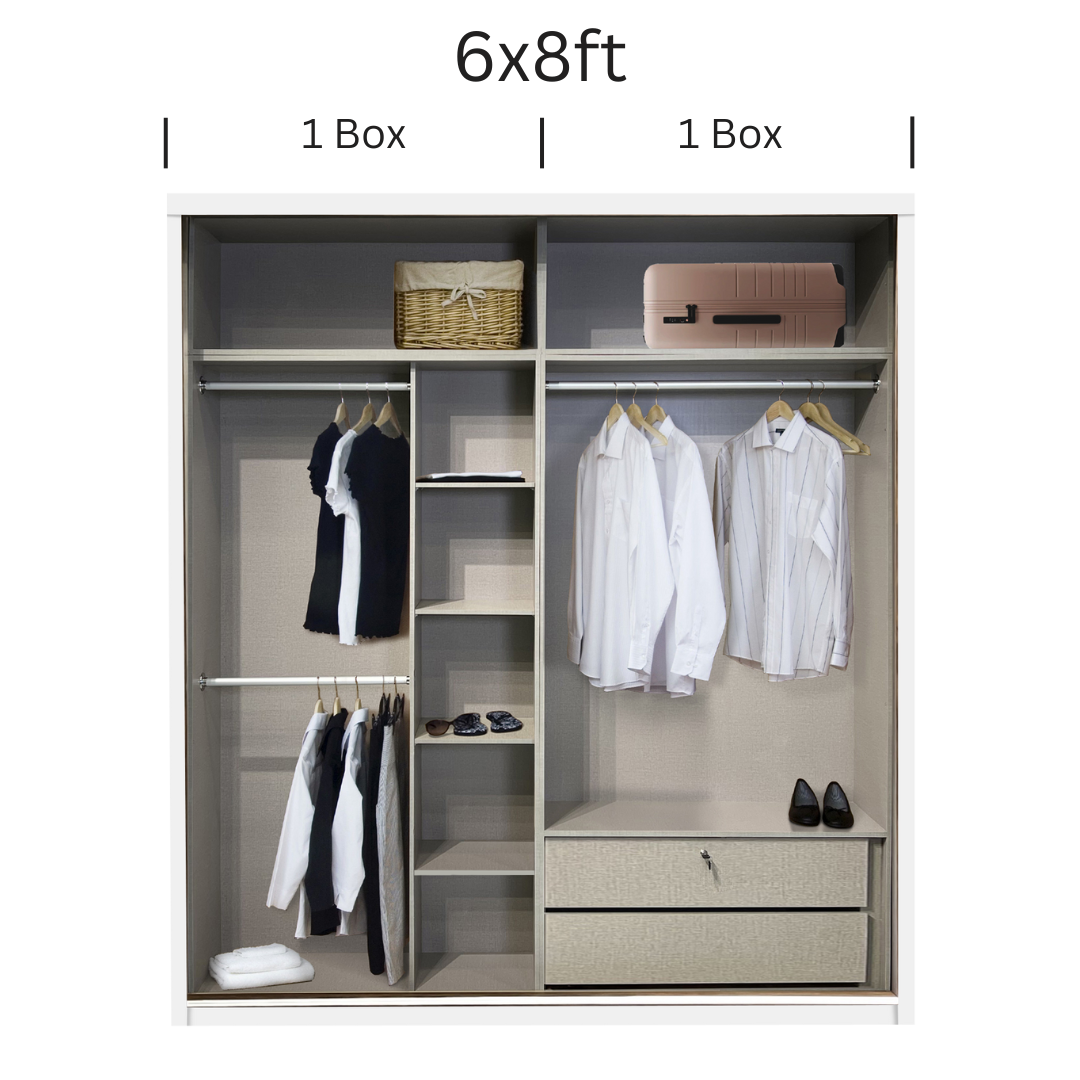 Diamond Anti-Jump Sliding Door Wardrobe – Bahagia Furniture Gallery