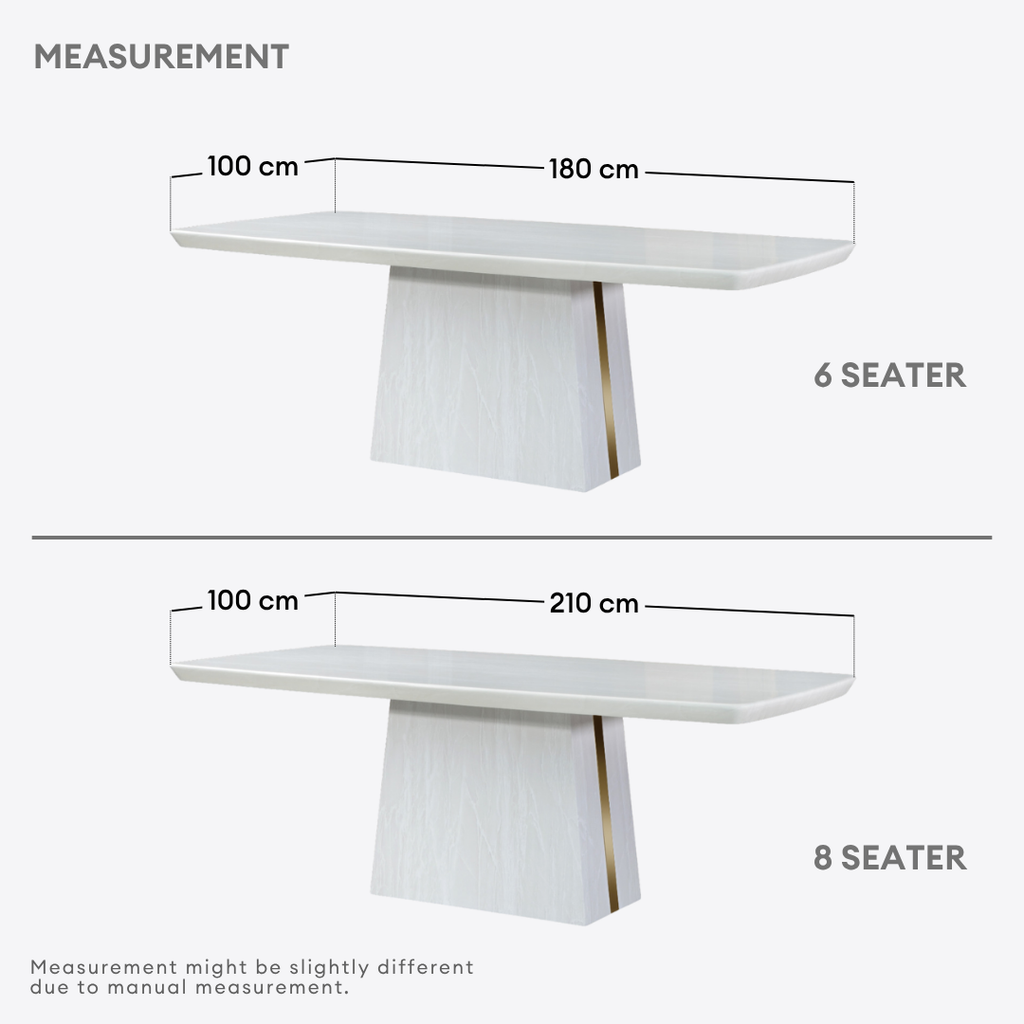 Norelle Marble Dining Table - 6/8s | 156-72